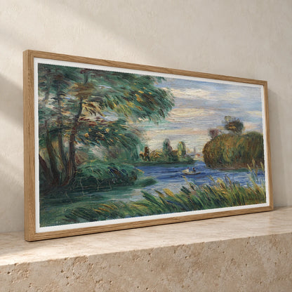 River Landscape (c.1890) — Pierre-Auguste Renoir pierre-auguste renoir print by SaamCrafts