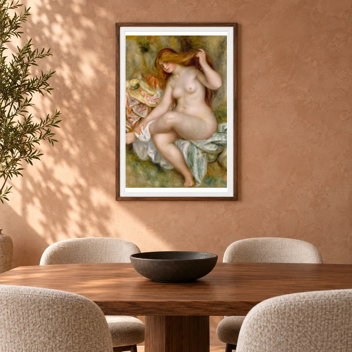 Seated Bather (between 1903 And 1906) — Pierre-Auguste Renoir shown in a styled interior