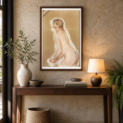 Splashing Figure (study For ‘the Large Bathers’) — Pierre-Auguste Renoir shown in a styled interior