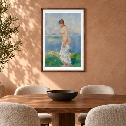 Standing Bather (c. 1885) — Pierre-Auguste Renoir shown in a styled interior