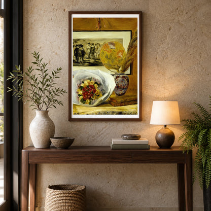 Still Life With Bouquet — Pierre-Auguste Renoir shown in a styled interior