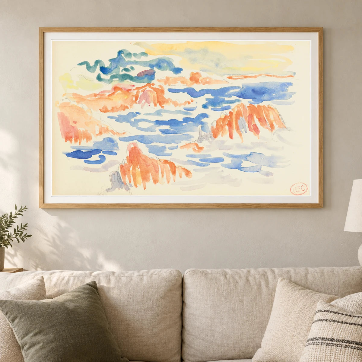 Marine Aux Rochers Rouges Aux Trayas (1905 1910) — Modern & Contemporary shown in a styled interior