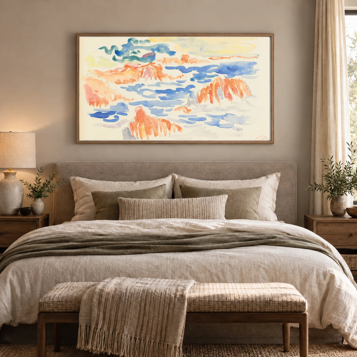 Marine Aux Rochers Rouges Aux Trayas (1905 1910) — Modern & Contemporary shown in a styled interior