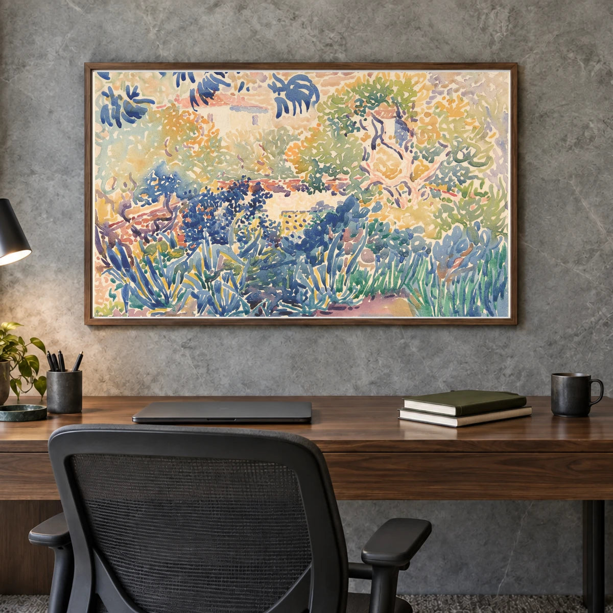 The Artist’s Garden At Saint Clair (1904–5) — Modern & Contemporary shown in a styled interior