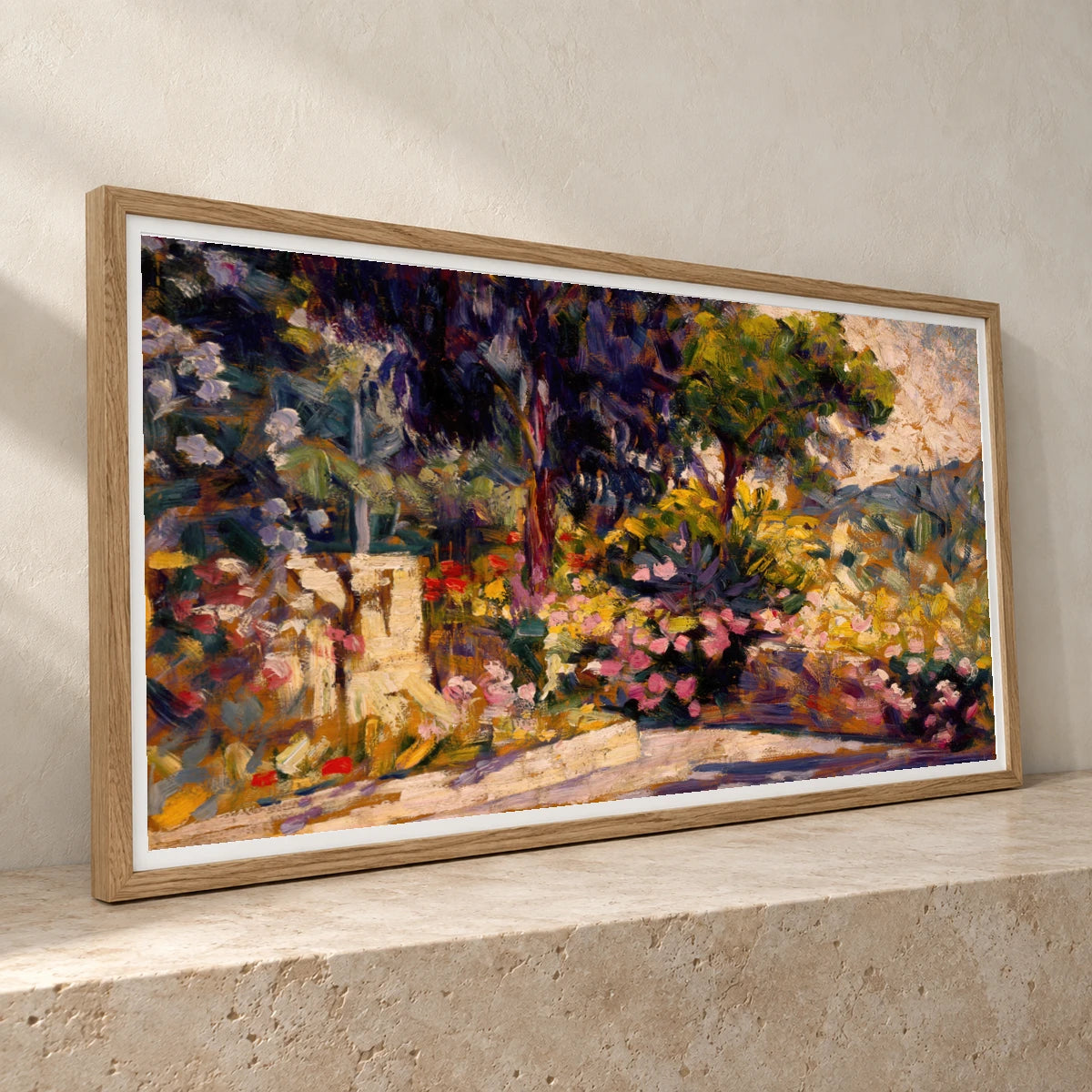 The Flowered Terrace — Modern & Contemporary modern & contemporary art print by SaamCrafts