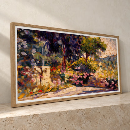 The Flowered Terrace — Modern & Contemporary modern & contemporary art print by SaamCrafts