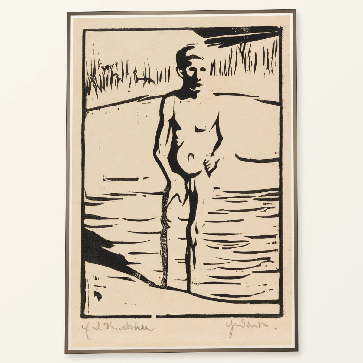 Badender Junge (1904) — Ernst Ludwig Kirchner ernst ludwig kirchner print by SaamCrafts