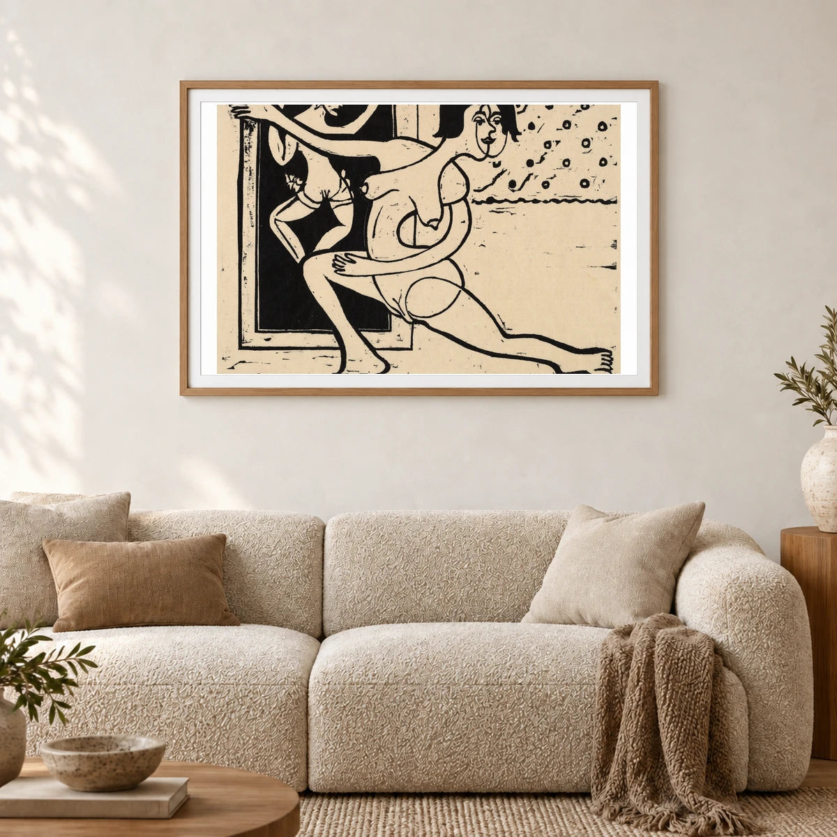 Dancer Practicing (1934) — Ernst Ludwig Kirchner shown in a styled interior