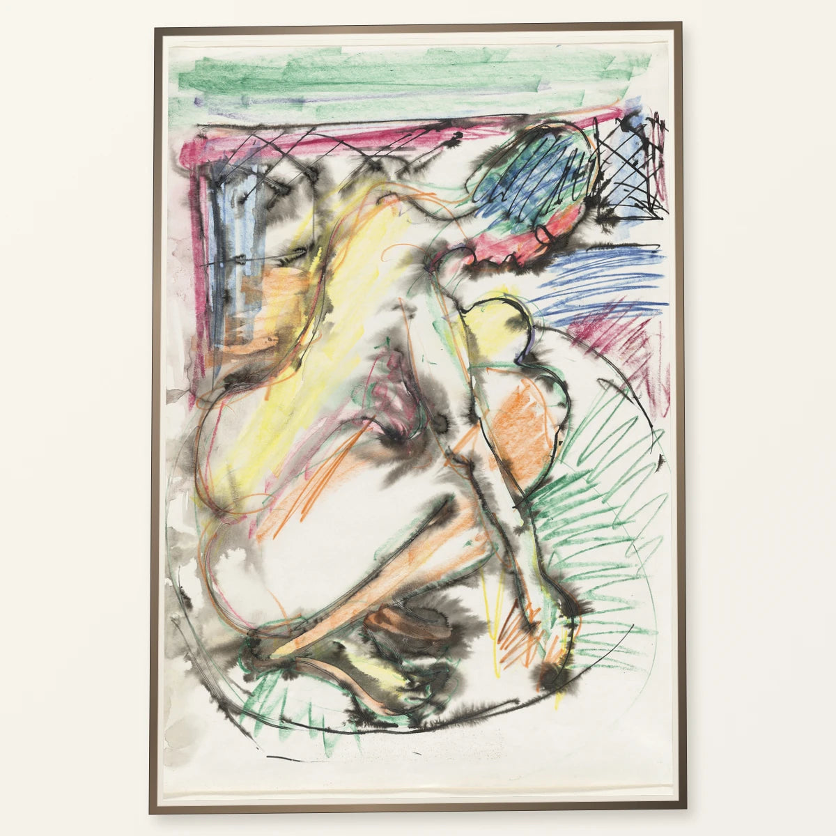Erna Bathing In A Tub (1913 1914) — Ernst Ludwig Kirchner ernst ludwig kirchner print by SaamCrafts