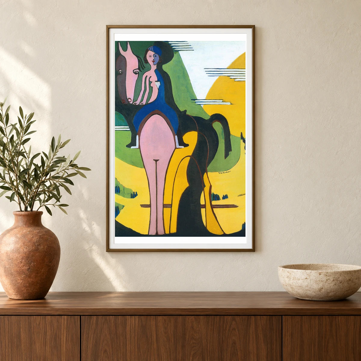 Female Rider (1931 1932) — Ernst Ludwig Kirchner shown in a styled interior
