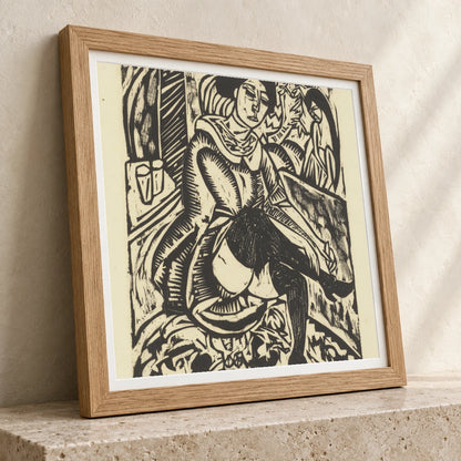Frau, Schuh Zuknüpfend (1912) — Ernst Ludwig Kirchner ernst ludwig kirchner print by SaamCrafts