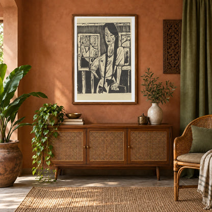 Junges Mädchen (tochter Lange) (1919) — Ernst Ludwig Kirchner shown in a styled interior
