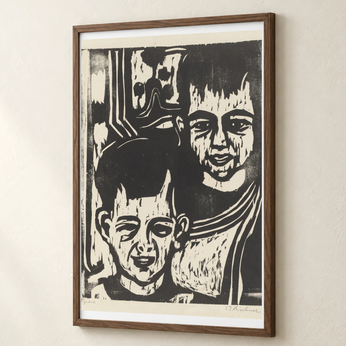 Kinderporträt K H. – Zwei Knaben (köhler Haußen) (1908) — Ernst Ludwig Kirchner ernst ludwig kirchner print by SaamCrafts