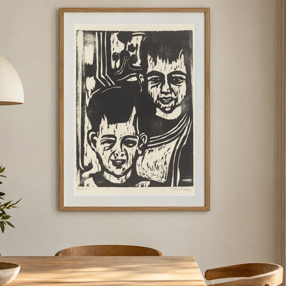 Kinderporträt K H. – Zwei Knaben (köhler Haußen) (1908) — Ernst Ludwig Kirchner shown in a styled interior