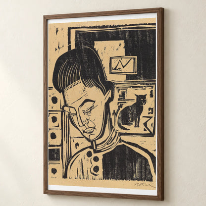 Knabenkopf Andreas (1924) — Ernst Ludwig Kirchner ernst ludwig kirchner print by SaamCrafts