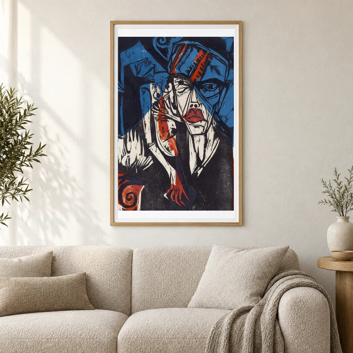 Kämpfe – Qualen Der Liebe (1915) — Ernst Ludwig Kirchner shown in a styled interior