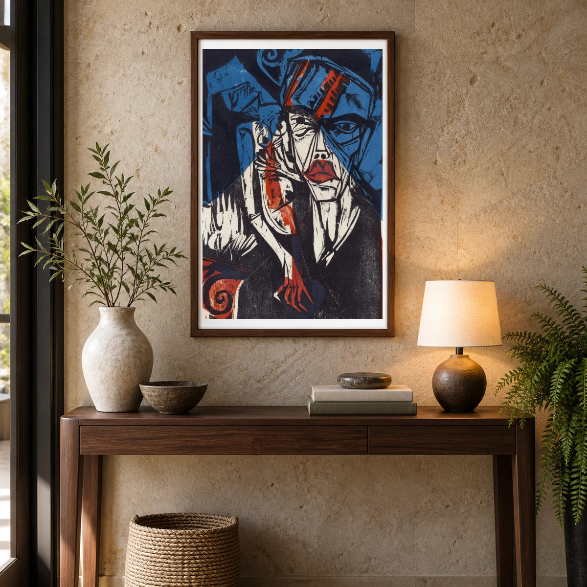 Kämpfe – Qualen Der Liebe (1915) — Ernst Ludwig Kirchner shown in a styled interior