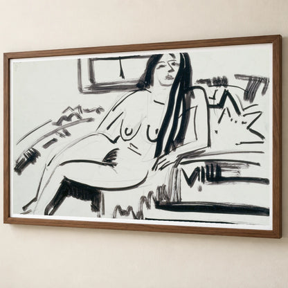 Lying Nude (ca. 1923) — Ernst Ludwig Kirchner ernst ludwig kirchner print by SaamCrafts