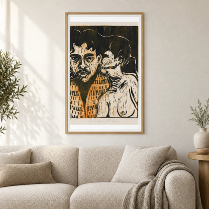 Maler Und Modell – Dichter Und Weib (1907) — Ernst Ludwig Kirchner shown in a styled interior