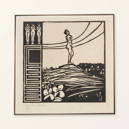Männliche Figur Auf Einem Berg (die Sehnsucht) (1905) — Ernst Ludwig Kirchner ernst ludwig kirchner print by SaamCrafts