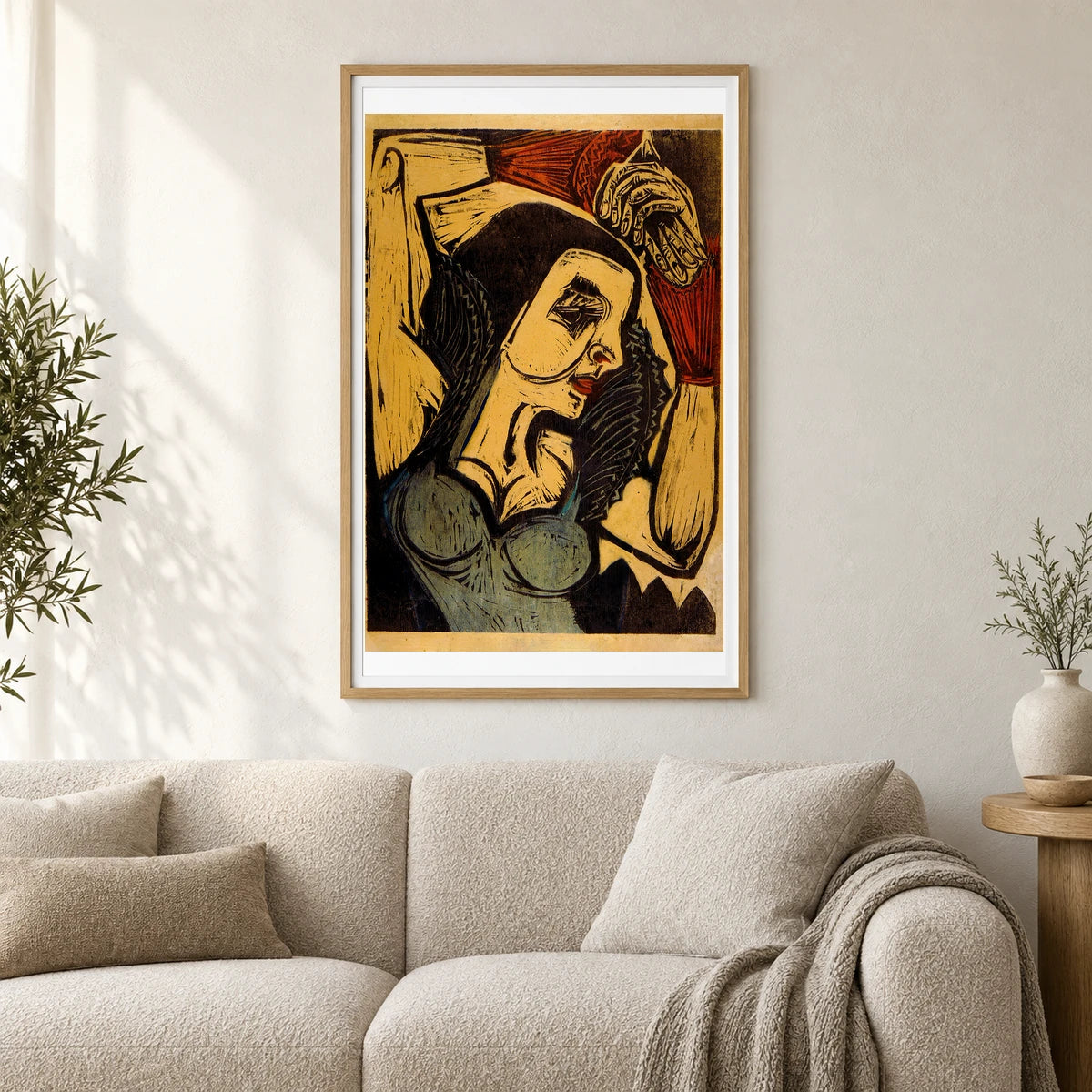 Poster Of Nina Hard (1921) — Ernst Ludwig Kirchner shown in a styled interior