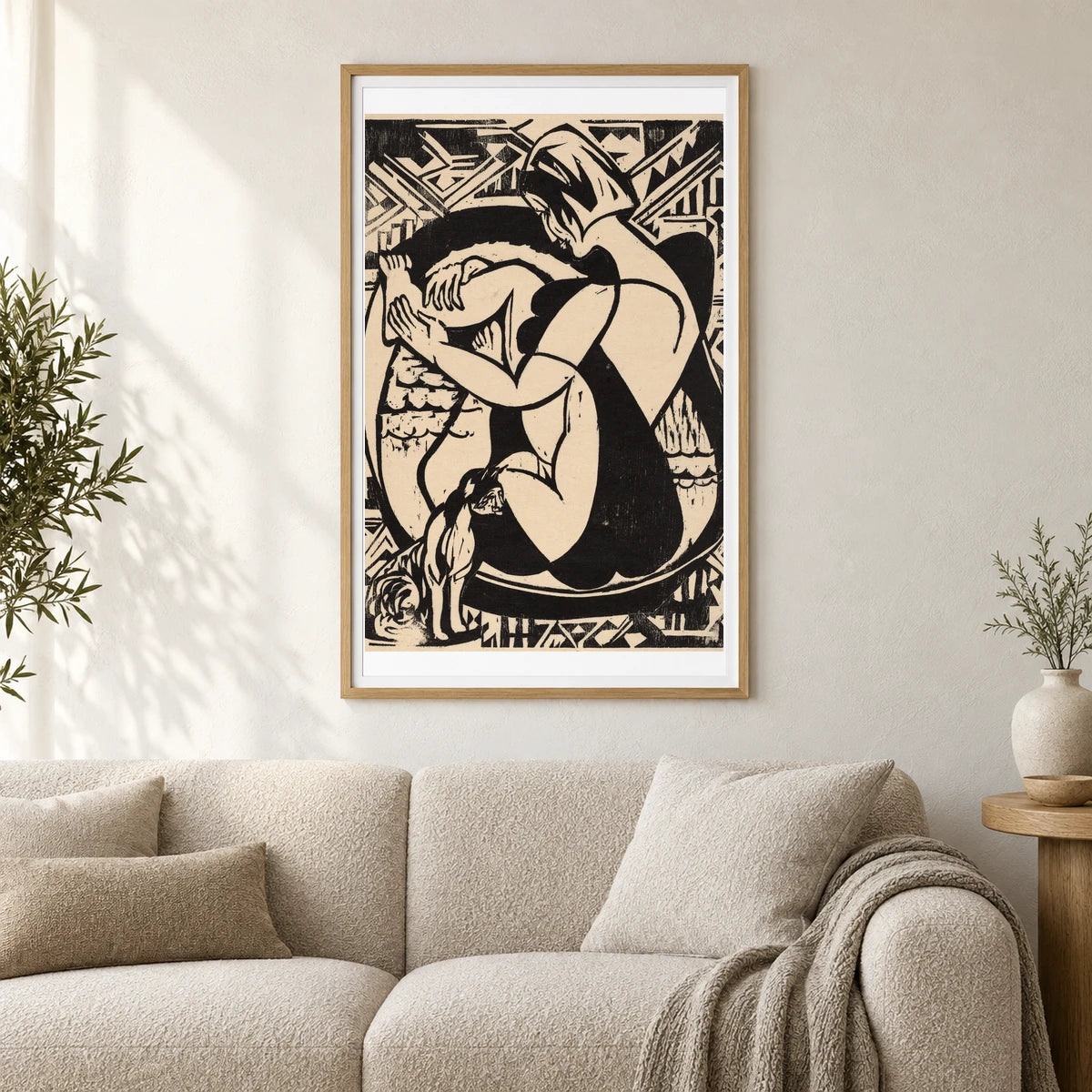 Woman In The Bathtub (1936) — Ernst Ludwig Kirchner shown in a styled interior