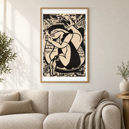 Woman In The Bathtub (1936) — Ernst Ludwig Kirchner shown in a styled interior