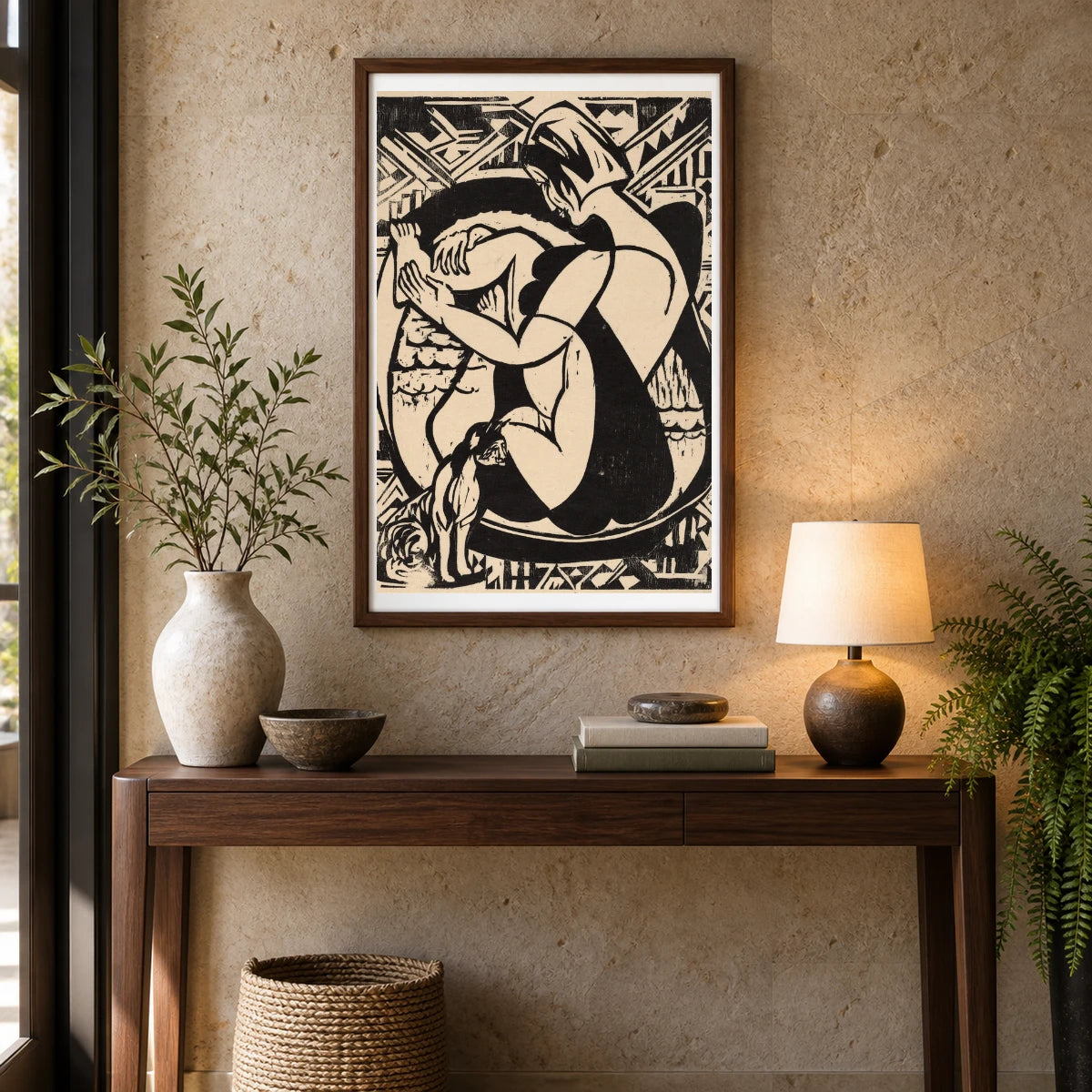 Woman In The Bathtub (1936) — Ernst Ludwig Kirchner shown in a styled interior