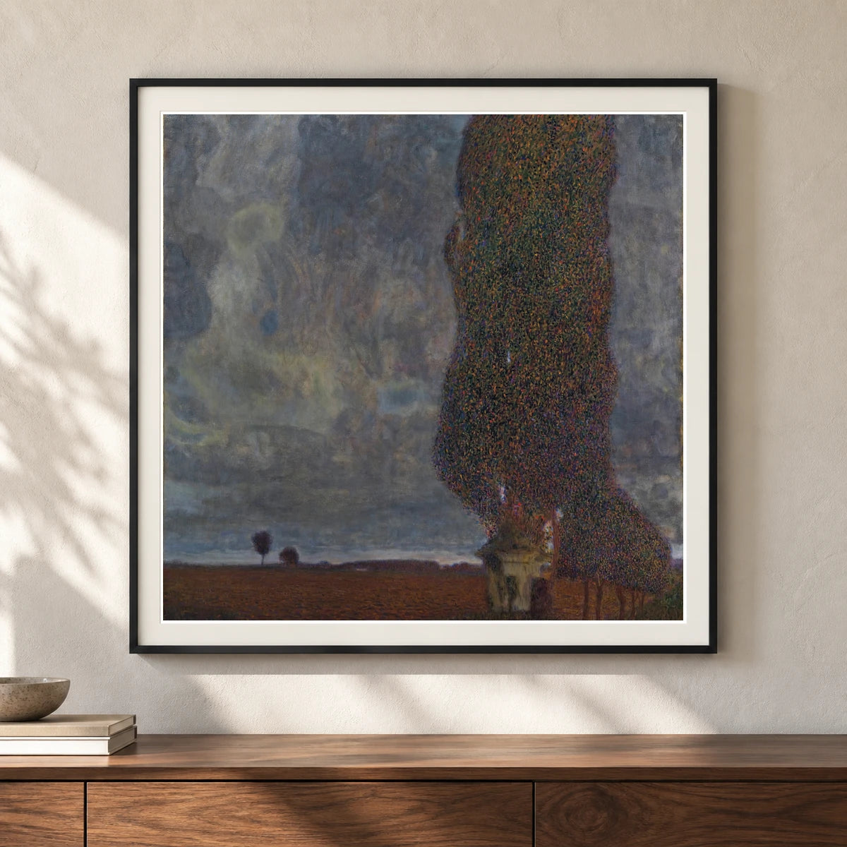 Approaching Thunderstorm (the Large Poplar Ii) (1903) — Gustav Klimt shown in a styled interior