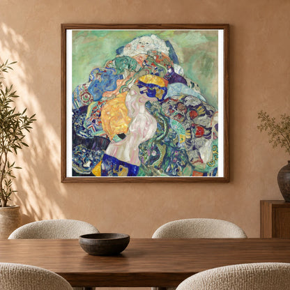 Baby (cradle) (1917 1918) — Gustav Klimt shown in a styled interior