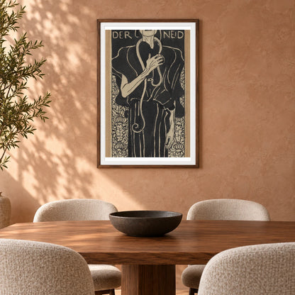 Der Neid — Gustav Klimt shown in a styled interior