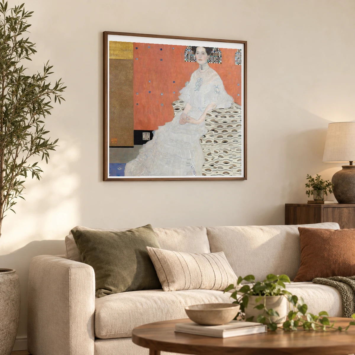 Fritza Riedler (1906) — Gustav Klimt shown in a styled interior