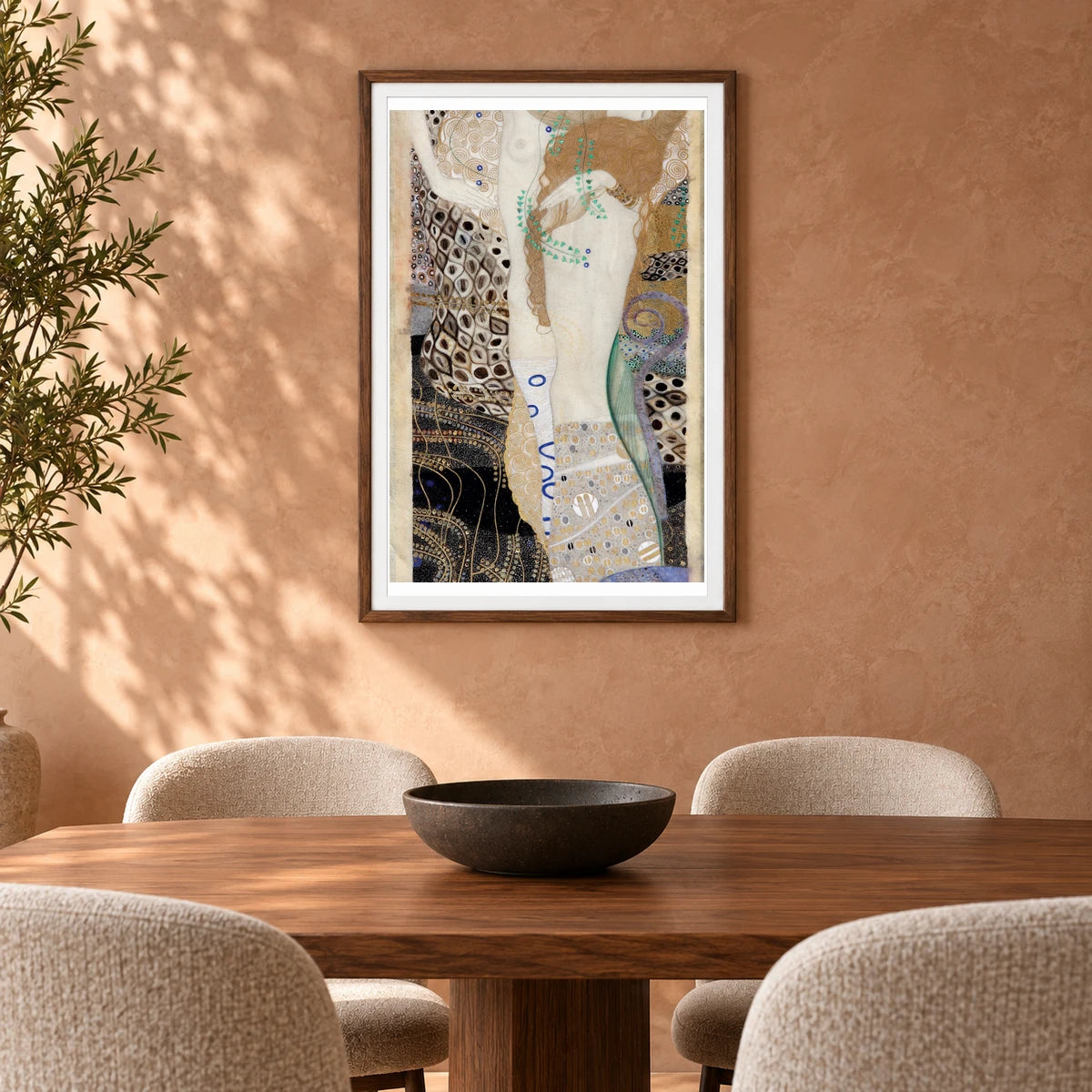 Girlfriends (water Snakes I) (1904) — Gustav Klimt shown in a styled interior