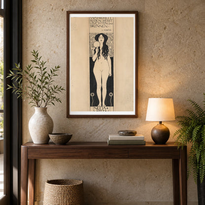 Nuda Veritas — Gustav Klimt shown in a styled interior