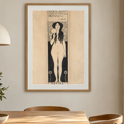 Nuda Veritas — Gustav Klimt shown in a styled interior
