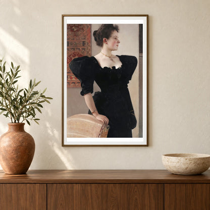 Portrait Of A Lady (marie Breunig) — Gustav Klimt shown in a styled interior