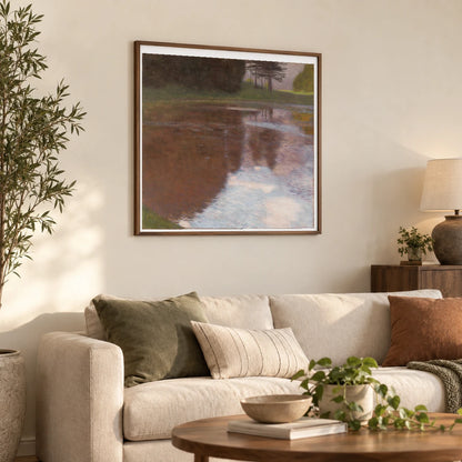 Tranquil Pond (egelsee Near Golling, Salzburg) — Gustav Klimt shown in a styled interior