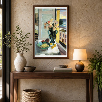 Flowers In Front Of A Window — Henri Matisse shown in a styled interior