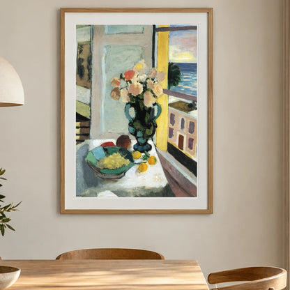 Flowers In Front Of A Window — Henri Matisse shown in a styled interior