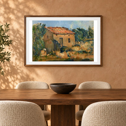 Abandoned House Near Aix En Provence (1885–1887) — Paul Cézanne shown in a styled interior