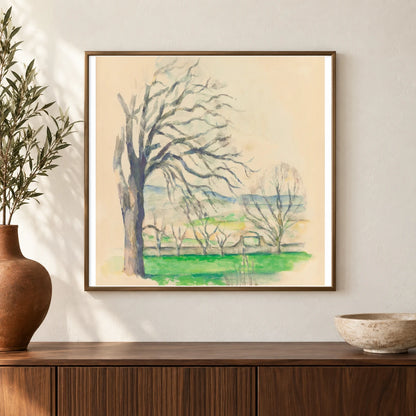 Arbre Dépouillé Au Jas De Bouffan — Paul Cézanne shown in a styled interior