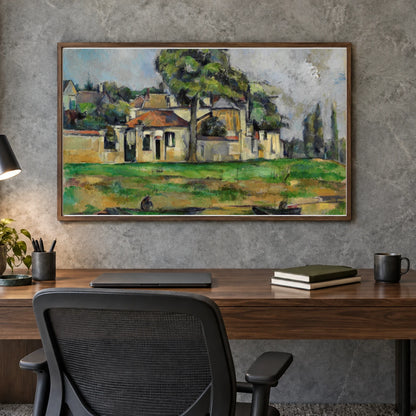 Banks Of The Marne (circa 1888) — Paul Cézanne shown in a styled interior
