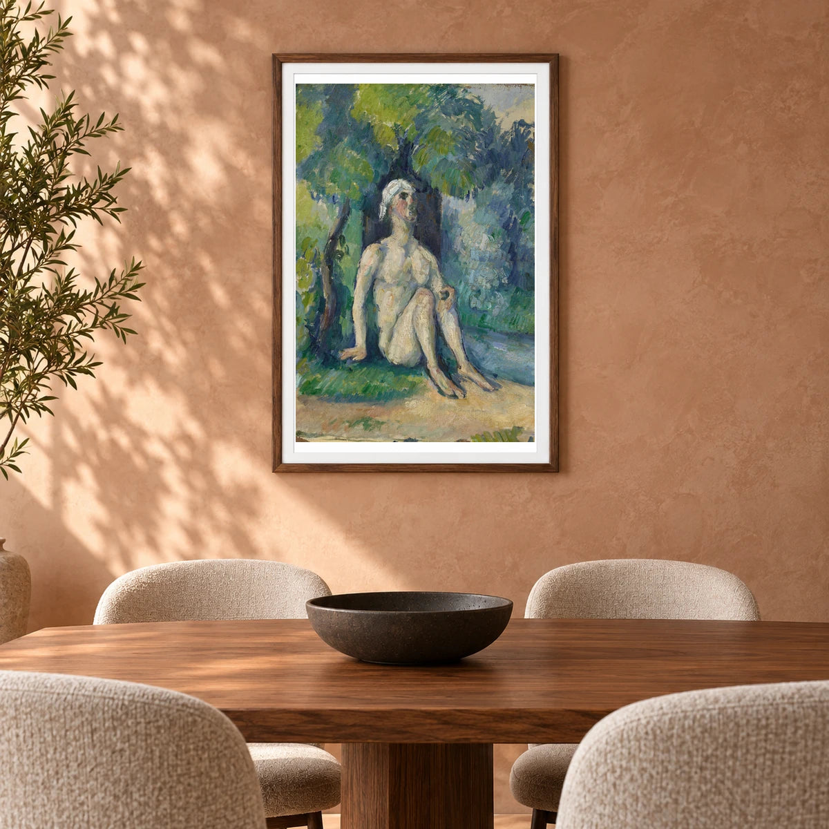 Bathers Sitting On The Water — Paul Cézanne shown in a styled interior