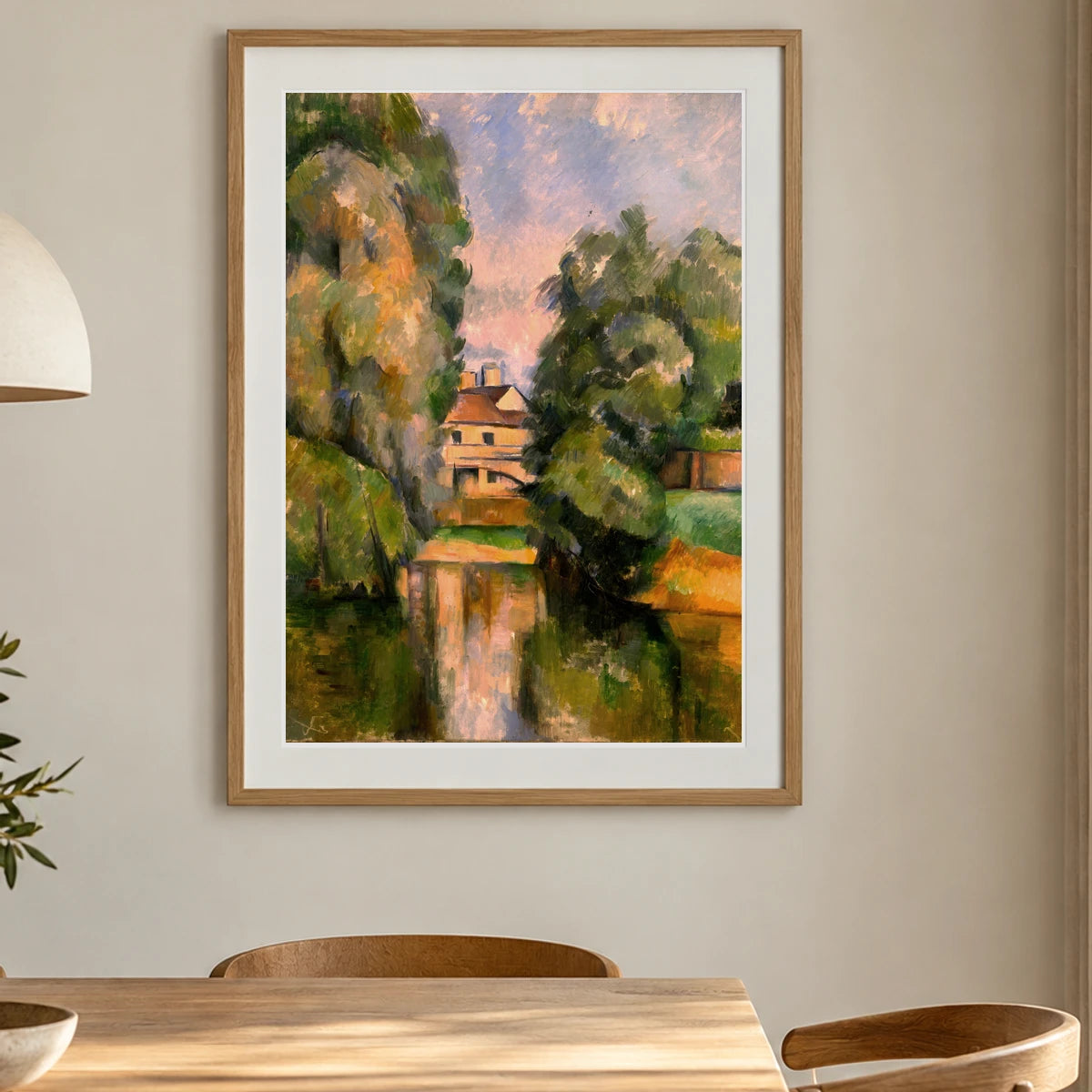 Country House By A River — Paul Cézanne shown in a styled interior