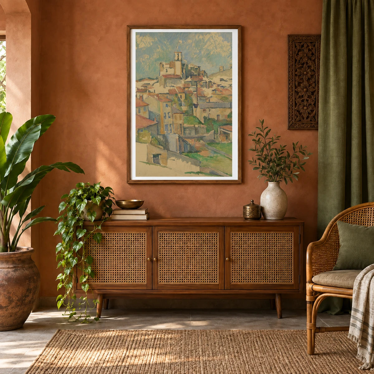 Gardanne (1885–86) — Paul Cézanne shown in a styled interior
