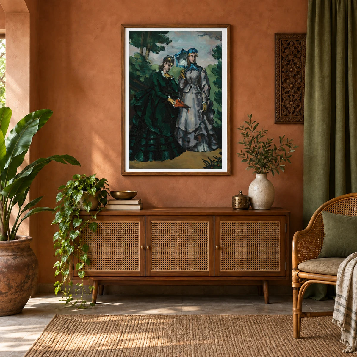La Promenade — Paul Cézanne shown in a styled interior