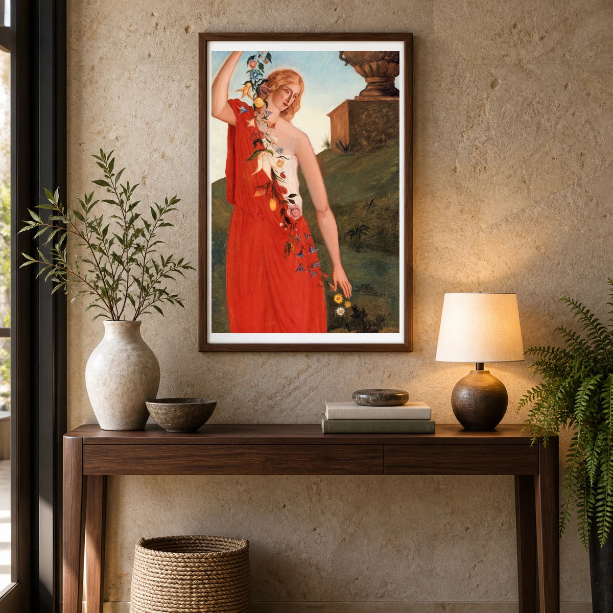 Les Quatre Saisons – Le Printemps — Paul Cézanne shown in a styled interior