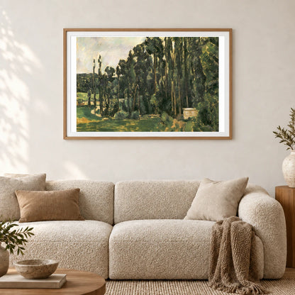 Poplars (1879 1880) — Paul Cézanne shown in a styled interior