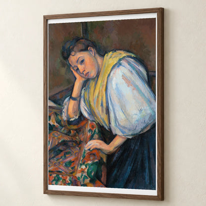 Young Italian Woman At A Table (1895–1900) — Paul Cézanne paul cézanne print by SaamCrafts