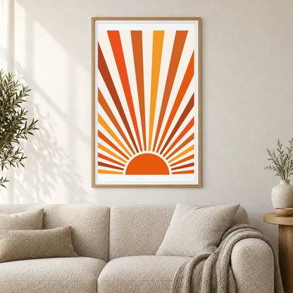 Abstract Art — Boho Abstract Prints shown in a styled interior